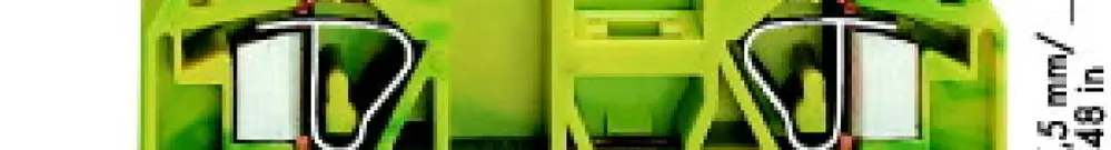 Morsetto WAGO 2L 16mm² verde/giallo 
