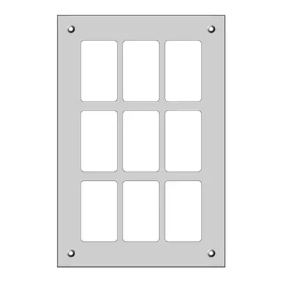 Montageplatte FH FLF 3×3 schwarz 