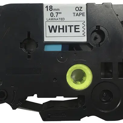 Cassette ruban compatible avec OZE-S241, 18mm×8m, blanc/noir 