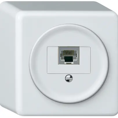 Boîte de raccordement AP origin RJ45 8(4) cat.6 droit blindé 88×88×54mm blanc 