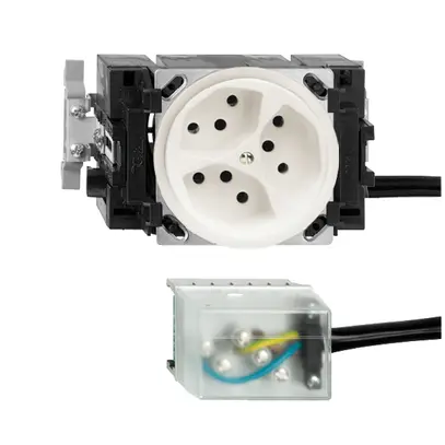 Prise INC FH 3×T13 L1 blanc 53mm Snap pour câbl.plat powerbus 