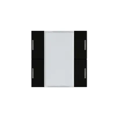 Faccia pulsante Hager basico KNX quadruplo LED nero 45×45mm 