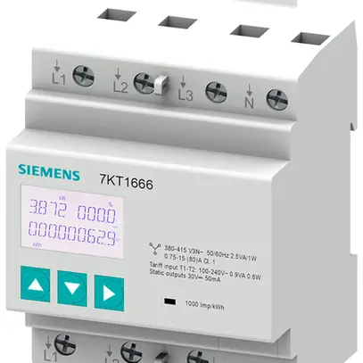 Appareil de mesure Siemens SENTRON 3L Mod.RTU/ASCII+MID, L-L 400V, L-N 230V, 80A 