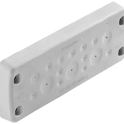 Plaque passe-câbles WM CABTITE EP 24/16-1 149.6×58×29.2mm TPE gris 
