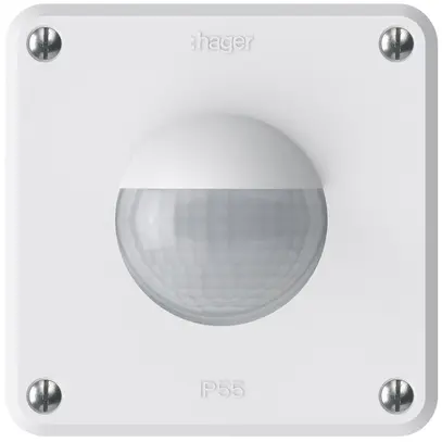 Kit frontal Hager robusto IP55 Z pour détecteur de mouvement blanc 