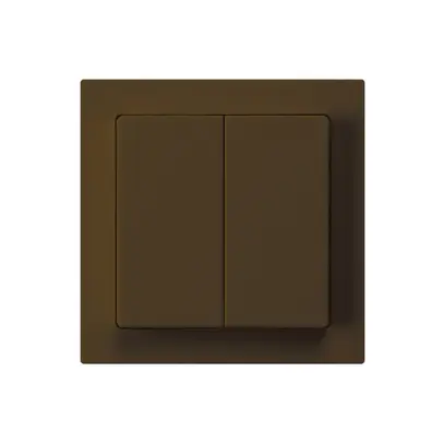 Kit frontal kallysto 60×60 brun pour interrupteur avec bouton double 