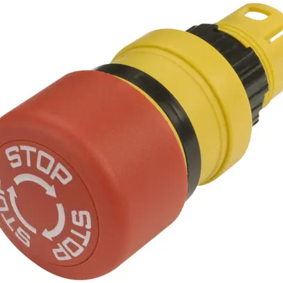 Tasto arresto emergenza INS EAO61 iscrizione: STOP+frecce 