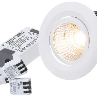 Spot LED INC maxLUCE MOVE D2W 10.5W 230V 680lm 2100…3000K trou Ø68mm 38° blanc 
