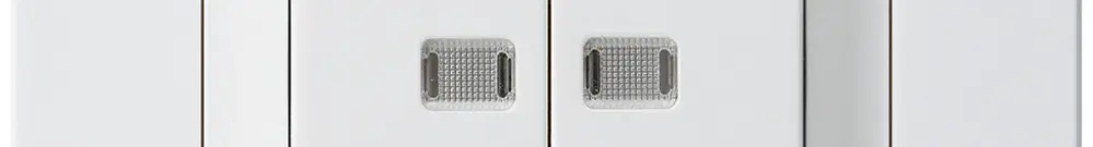 Pulsante luminoso INC kallysto.pro 2×AR/1P con 2 lenti bianco 