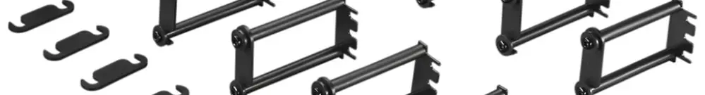 Étrier guide-câbles Rittal DK 7111.214 34×100mm métal 1UH noir 10pcs 