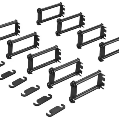 Étrier guide-câbles Rittal DK 7111.214 34×100mm métal 1UH noir 10pcs 
