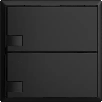 UP-Universaltaster 2×1T Steckklemme EDIZIOdue schwarz, ohne LED 