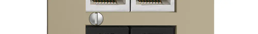 Scatola 4×RJ45 2×u/2×s EDIZIOdue sand R&M swissline NT 2ab 