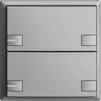 Poussoir ENC KNX 2× EDIZIOdue colore silver RGB avec LED 