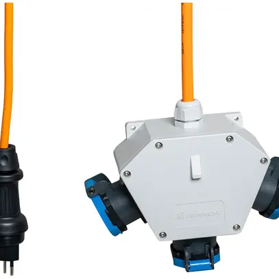 Kreuzverteiler DEM DB34224 3×T13 1.5m 3×1.5mm² Stecker T12 