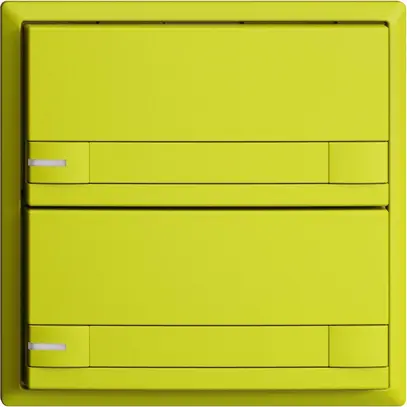 Poussoir ENC KNX 2× EDIZIOdue colore lemon RGB avec LED avec insert papier 