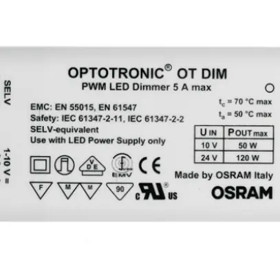 Appareil de commande Optoronic DIM 50…120W 1…10V 172×42×20mm 