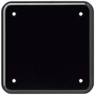 Plaque de recouvrement basico II 4 trous de fixation noir 