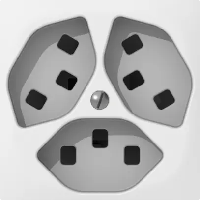 Prise INC SIDUS 3×T23/1 blanc avec shutter 