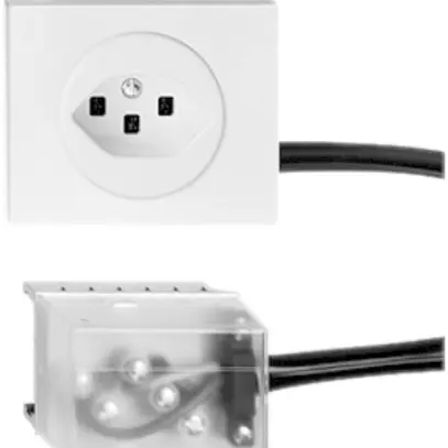 Presa INS T23 16A L1 nero per cavo piatto Powerbus 
