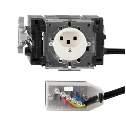 Prise INC FH T23 L3 blanc 49…69mm pour câble plat Technofil 