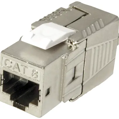 Modulo di raccordo ROLINE RJ45/s cat.8.1 class1 Keystone argento 