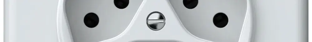 Presa INC origin 3×tipo 13 lum.verde 10A 230V 92×92mm bianco 