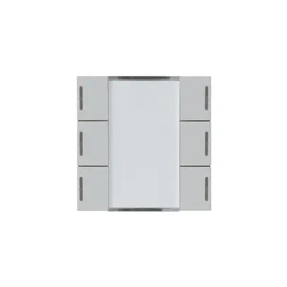 Kit frontale Hager kallysto 6×KNX LED systemlink/easylink grigio chiaro 