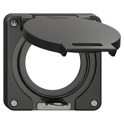 Coperchio con coperchio ribaltabile NEVO Ø53mm chiudibile IP21 ne (guarn.ne) 