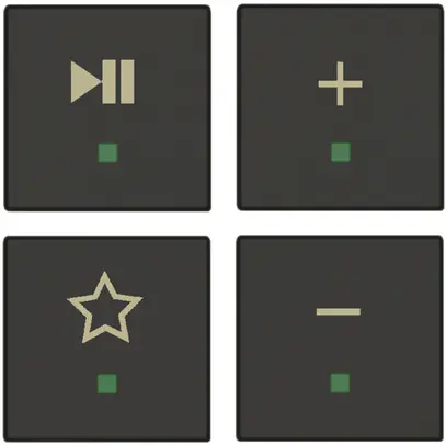 Set di tasti Sonos ABB free@home, antracite 
