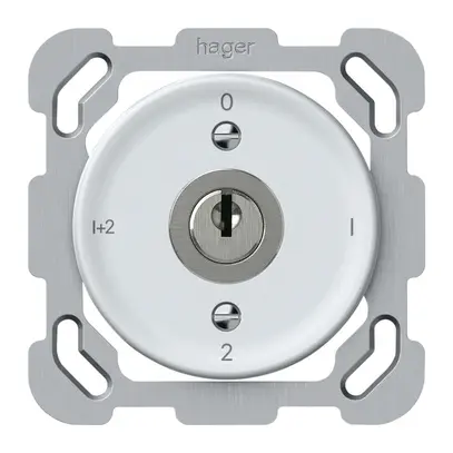 Interruttore a chiave INC origin comm.serie 1/1L 16A 250V 0-1-2-1+2 77×77mm bi 