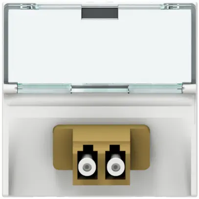 Prise fibre optique INC MOS 2×LC blanc 2modules 