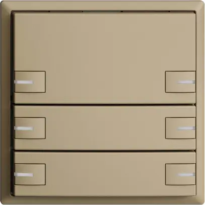 Pulsante KNX RGB EDUE, 250mW, c.LED RGB, 6×pulsante, com.1×tasto, sa 