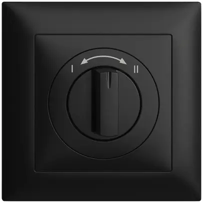 Kit frontal EDIZIOdue I<->II noir 88×88mm pour contact pivotant 