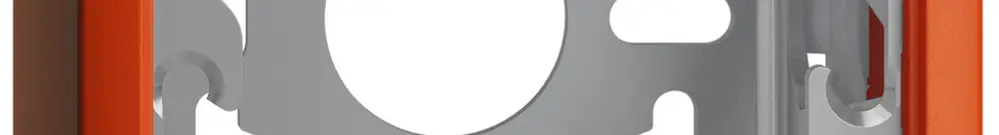 Cappa con piastra di base 54mm EDIZIOdue arancione 