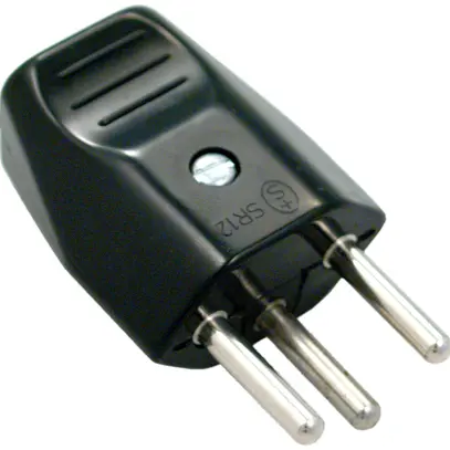 Spina mobile ELBRO T12 nero 10A 250V 