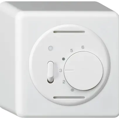 AP-Raumthermostat basico weiss mit Schalter 