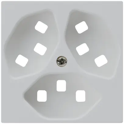 Plaque frontale pour prise Hager kallysto 3×T23 H gris clair 
