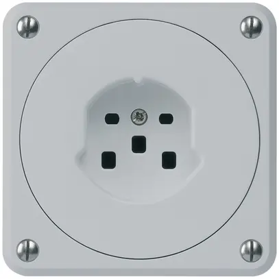 Prise HA robusto type 25 avec bornes enfichables gris 