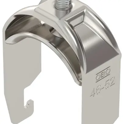 Brida rapida BET 2056 piede a U metallo 46…52mm 1×cavo A4 1.4571 