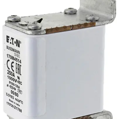 Fusible HRC Eaton 170M4814 00 250A AC 1000V aR connexion à vis type A blanc 