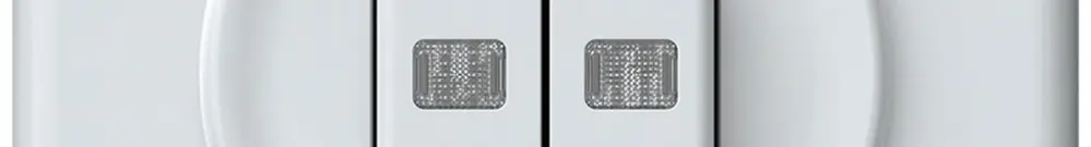 Pulsante luminoso INC origin 2×tasti 2×lum.2CO 1P 0<1 10A 230V 92×92mm bianco 