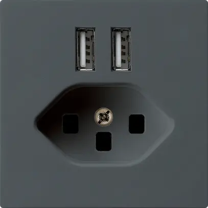 Presa 2×USB & T23 kallysto A 2400mA antracite 
