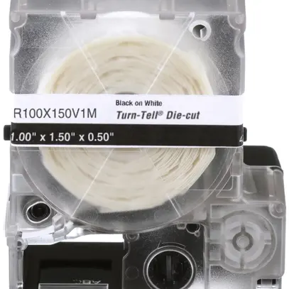 Cassette d'étiquettes Panduit MP, auto-laminant, 25.4×12.7mm clair/blanc 