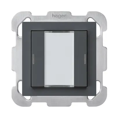 Poussoir ENC kallysto B KNX 2× LED RGB s/e-link anthracite 