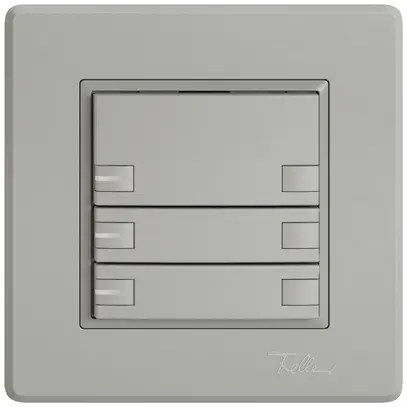 Pulsante universale INC EDIZIO.liv UNI SNAPFIX® c.LED RGB 6× com.1T grc 