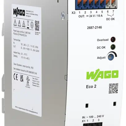 Alimentation INC WAGO Eco 2 90…264V 23…28V 10A 240W 