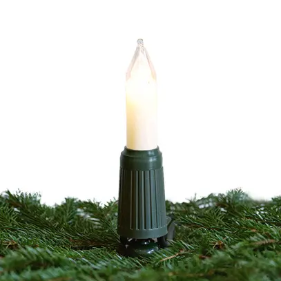 Ghirlanda luminosa LED MK, 30 pezzi, E14, gambo verde/bianco 