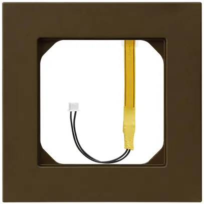 Cadre de recouvrement kallysto.pro 1×1 brun pour éclairage jaune 