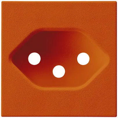 Plaque frontale INC pour prise Hager 45×45 mm 1×type 13 Z orange 